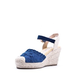 Wedge sandal with espadrille sole