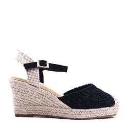 Wedge sandal with espadrille sole