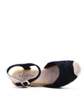 Wedge sandal with espadrille sole