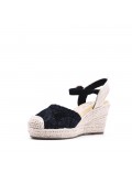 Wedge sandal with espadrille sole