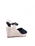 Wedge sandal with espadrille sole