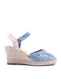 Wedge sandal with espadrille sole