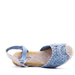 Wedge sandal with espadrille sole