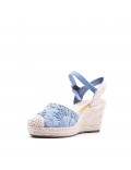 Wedge sandal with espadrille sole