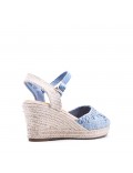 Wedge sandal with espadrille sole