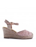 Wedge sandal with espadrille sole