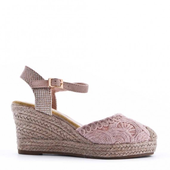 Wedge sandal with espadrille sole