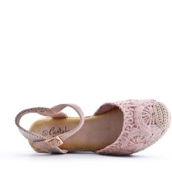 Wedge sandal with espadrille sole