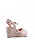 Wedge sandal with espadrille sole