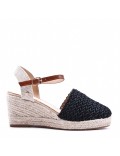 Wedge sandal with espadrille sole