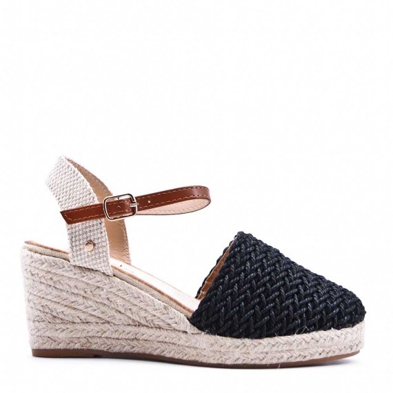 Wedge sandal with espadrille sole