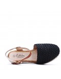 Wedge sandal with espadrille sole