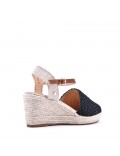 Wedge sandal with espadrille sole