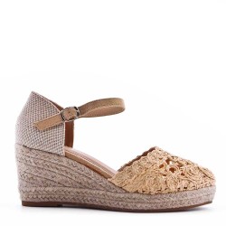 Wedge sandal with espadrille sole