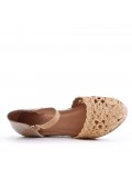 Wedge sandal with espadrille sole