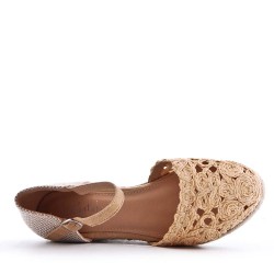 Wedge sandal with espadrille sole