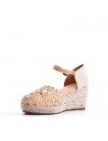 Wedge sandal with espadrille sole