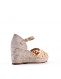 Wedge sandal with espadrille sole