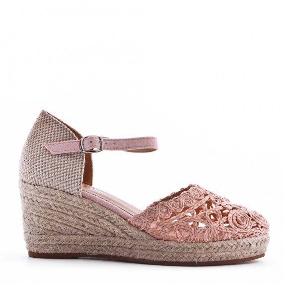 Wedge sandal with espadrille sole