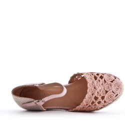 Wedge sandal with espadrille sole