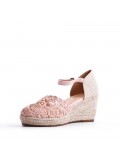 Wedge sandal with espadrille sole