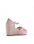 Wedge sandal with espadrille sole