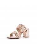 Faux leather heeled sandal