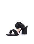 Faux leather heeled sandal