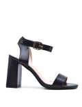 Faux leather heeled sandal