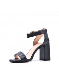 Faux leather heeled sandal