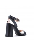 Faux leather heeled sandal