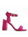 Faux leather heeled sandal