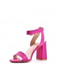 Faux leather heeled sandal