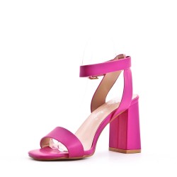 Faux leather heeled sandal