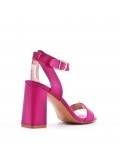 Faux leather heeled sandal