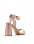 Faux leather heeled sandal