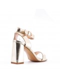 Faux leather heeled sandal