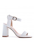 Faux leather heeled sandal