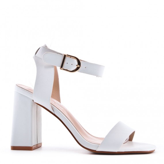 Faux leather heeled sandal