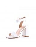 Faux leather heeled sandal