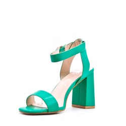 Faux leather heeled sandal