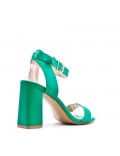 Faux leather heeled sandal