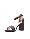 Faux leather heeled sandal