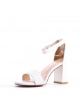 Faux leather heeled sandal