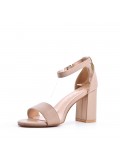 Faux leather heeled sandal