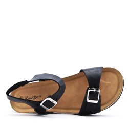 Faux leather heeled sandal