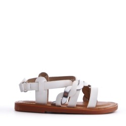 Sandale fille en simili cuir