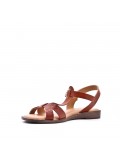 Flat sandals in faux leather for women