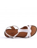 Flat sandals in faux leather for women