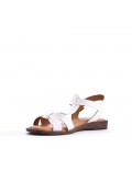 Flat sandals in faux leather for women